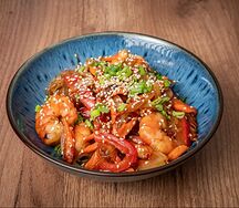 Соба с морепродуктами 