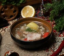 Хашлама с говядиной на кости