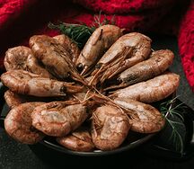 Креветки жареные в соевом соусе