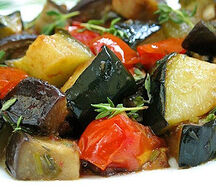 Овощи жареные с чесноком