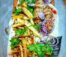 Люля-кебаб из баранины с картофелем