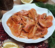 Креветка северная обжаренная в паназиатском стиле