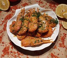 Креветка ботан в стиле вог