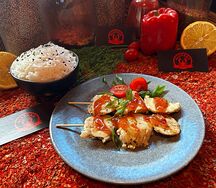 Маринованный гребешок на гриле