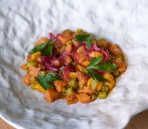 Севиче из лосося с тайским манго