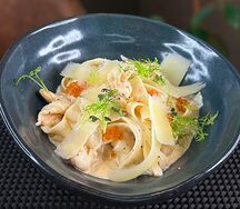 Феттуччине с креветкой