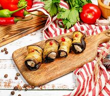 Рулетики из баклажанов