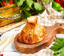 Хинкали жареные с телятиной и свининой