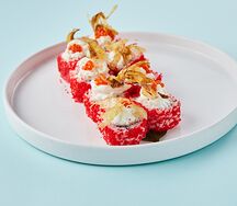 Ролл с креветкой и страчателла