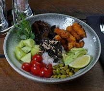 Поке с креветкой темпура