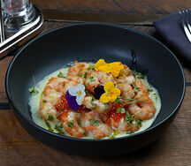 Креветки в соусе Шампань