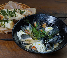 Мидии в сливочном соусе