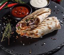 Шаурма с грибами и сыром