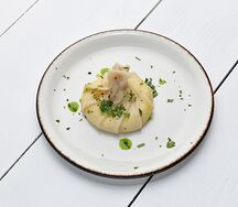 Хинкали с сыром и зеленью