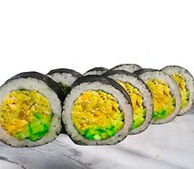 Ролл с жареным лососем (острый)