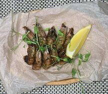 Креветки жареные