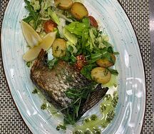 Запечённый стейк пеленгаса 