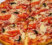 Пицца Карбонара из дровяной печи