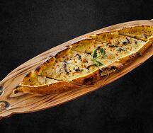 Пиде с сыром и грибами