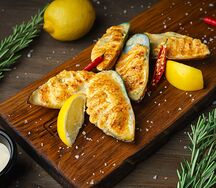 Мидии запеченные Гриль