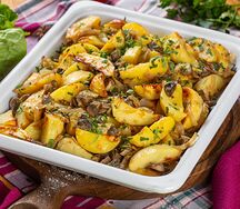 Картофель жареный с грибами