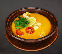 Суп с морепродуктами и булгуром