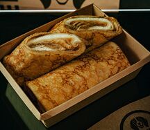 Блины со сладким творогом