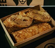 Блины с ветчиной и сыром