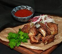 Шашлык из бараньих семечек