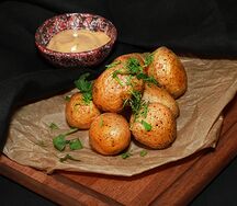 Картофель черри на мангале