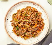 Греча с овощами
