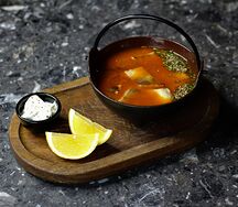 Солянка с судаком на хересе