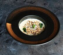Каша Пшенная с сыром пармезан и белыми грибами