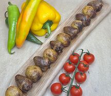 Сердечки индейки с картофелем на мангале