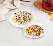 Обед с макарошками