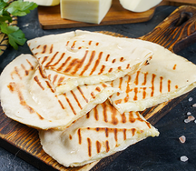 С сыром пита маслом и зеленью Grill
