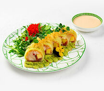 Сашими ролл с гребешком, лососем и тунцом