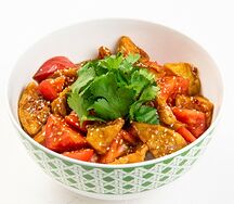 Салат с хрустящим баклажаном