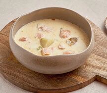 Северный суп с лососем