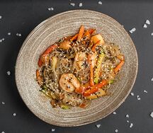 Лапша фунчоза с морепродуктами