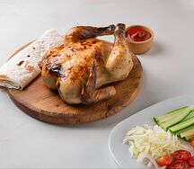 Курица гриль в лаваше, фаршированная овощами