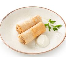 Гречневые блинчики с курицей и грибами