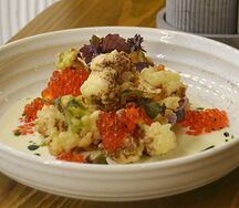 Цветная капуста с чесночным кремом