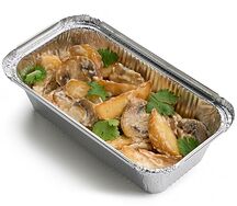 Картофель жареный с грибами в сливках