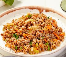 Греча с овощами