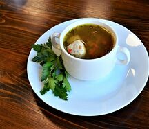Суп картофельный с мясными фрикадельками