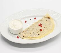 Кутаб с мясом и мацони