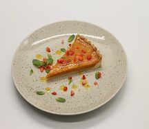 Облепиховый пирог с мятным соусом