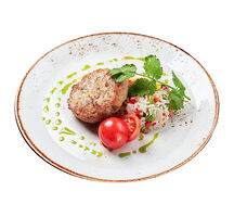 Куриная котлета с рисом