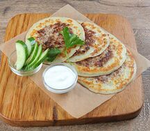 Блины с мясным припёком